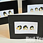 Penguin Fingerprint Cards (Thank You Cards) by Red Ted Art