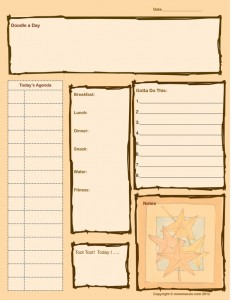 Printable Daily Agenda Sheet by Momma Can