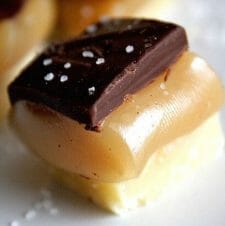 Dark Chocolate and Salted Caramel Topped Shortbread by Doughmesstic