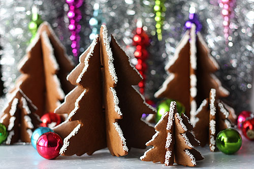 3d gingerbread christmas trees