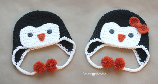 crochetd penguin hats pattern