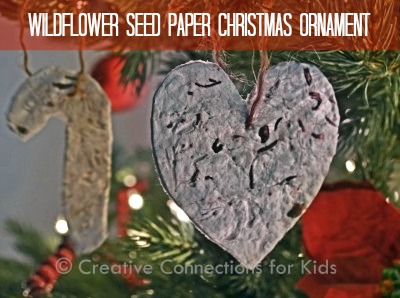 Wildflower seed paper Christmas ornament gift ideas