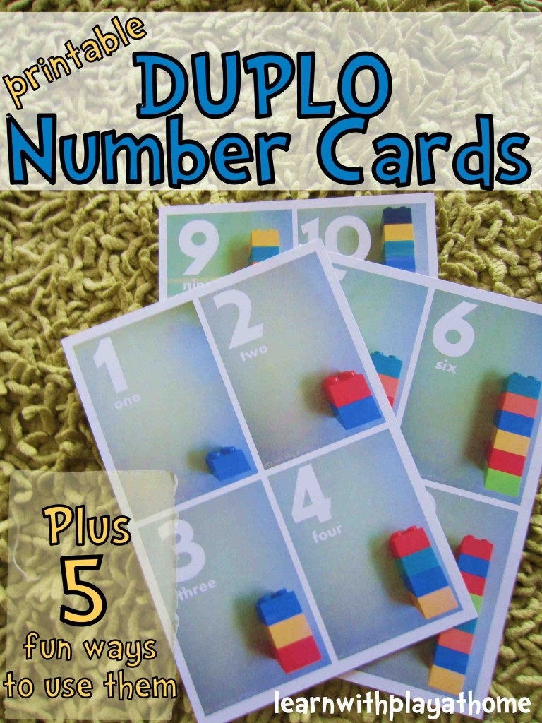 Duplo Number Cards and Printable