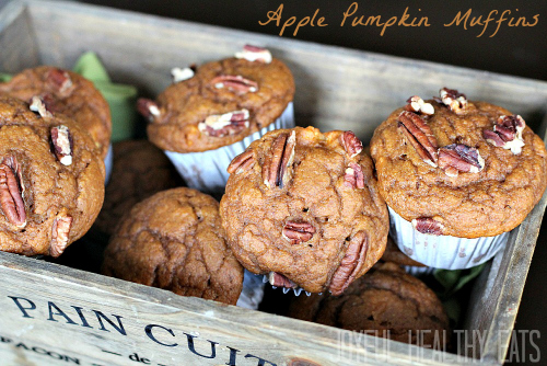 Apple Pumpkin Muffins by Joyful Healthy Eats