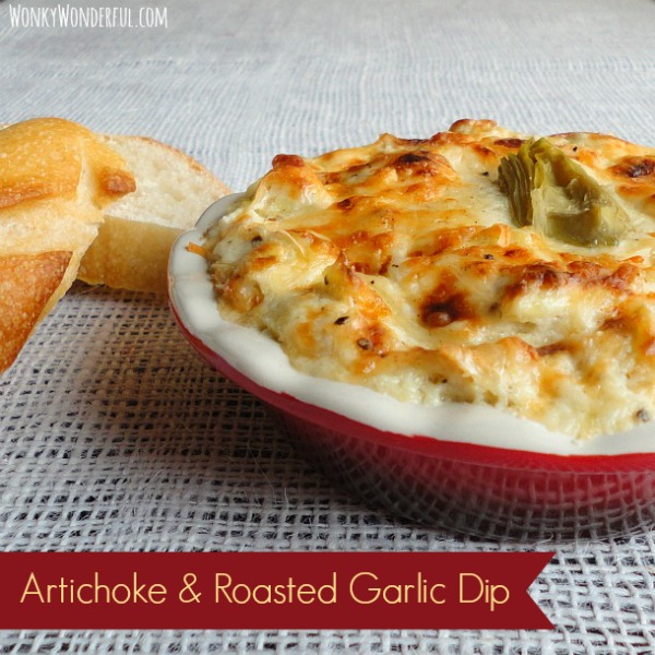 Artichoke and Roasted Garlic Dip by Wonky Wonderful