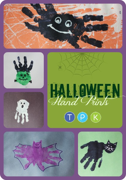 Halloween Handprints by Katie Myers of Bonbon Break