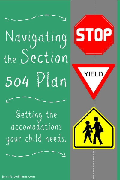 Navigating the 504 Plan by Jennifer P Williams
