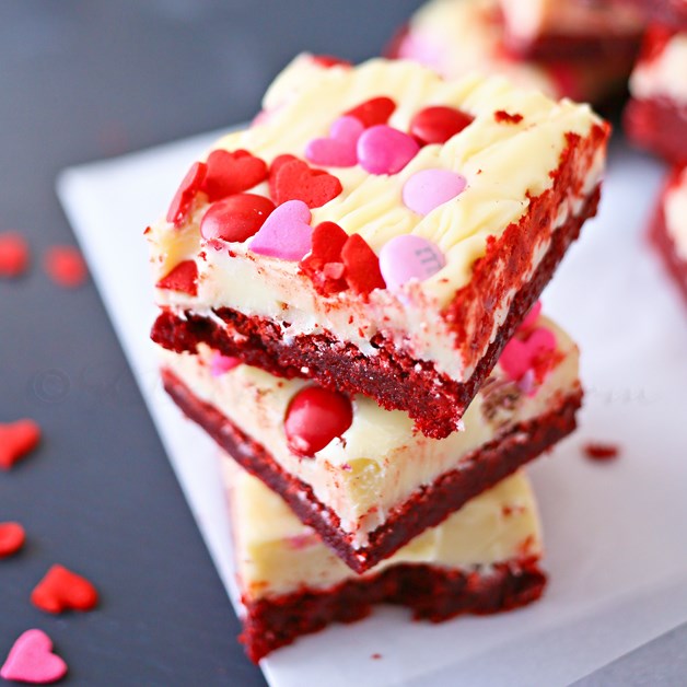 Valentine Red Velvet Brownies