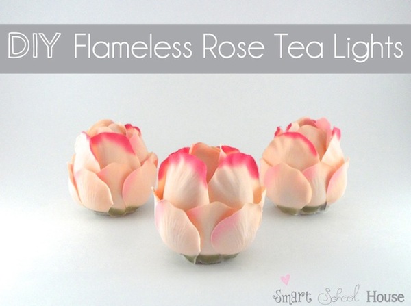 Flameless Rose Tea Lights by Smart School House