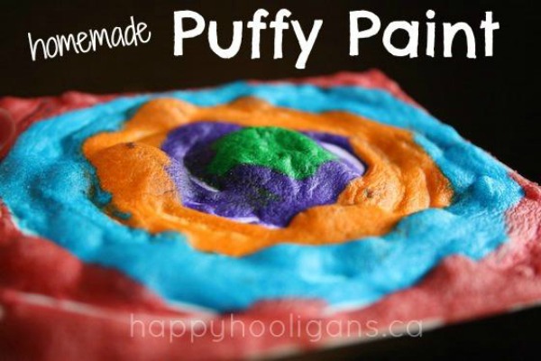 Homemade Puffy Paint by Happy Hooligans 
