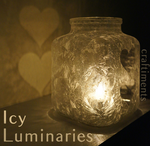 Icy Epsom Salt Luminaries from Craftiments