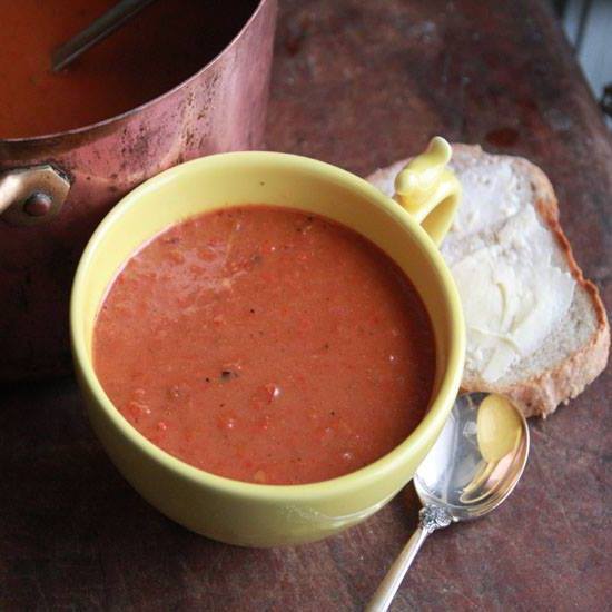 Celebrating Soup: Roasted Red Pepper by Jane’s Adventures in Dinner