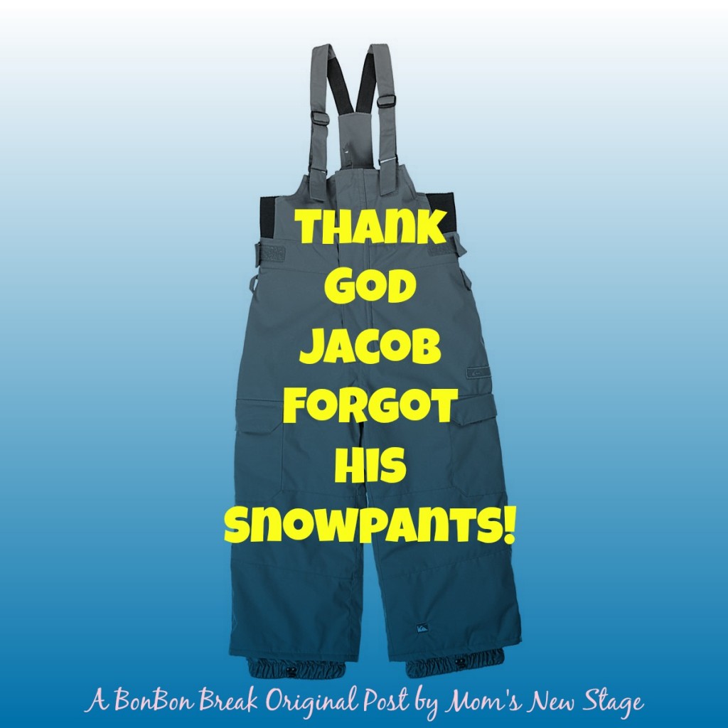 Thank God Jacob Forgot his snow pants by Keesha Beckford