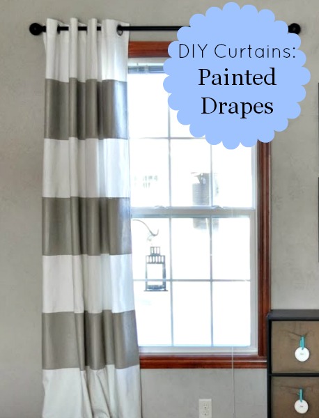 DIY Curtains Painted Drapes by The Colored Door