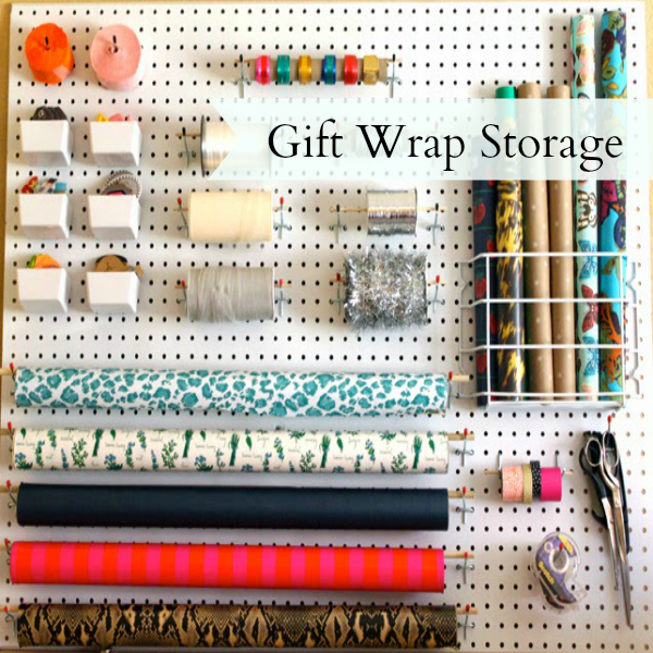 Gift Wrap Storage by Leopard and Plaid