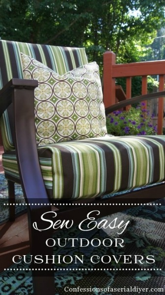 Sew Easy Outdoor Cushion Cover by Confessions of a Serial diyer