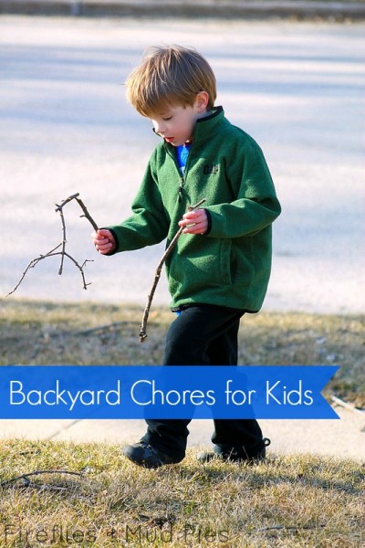 Kids Can Help with Backyard Chores by Fireflies and Mudpies