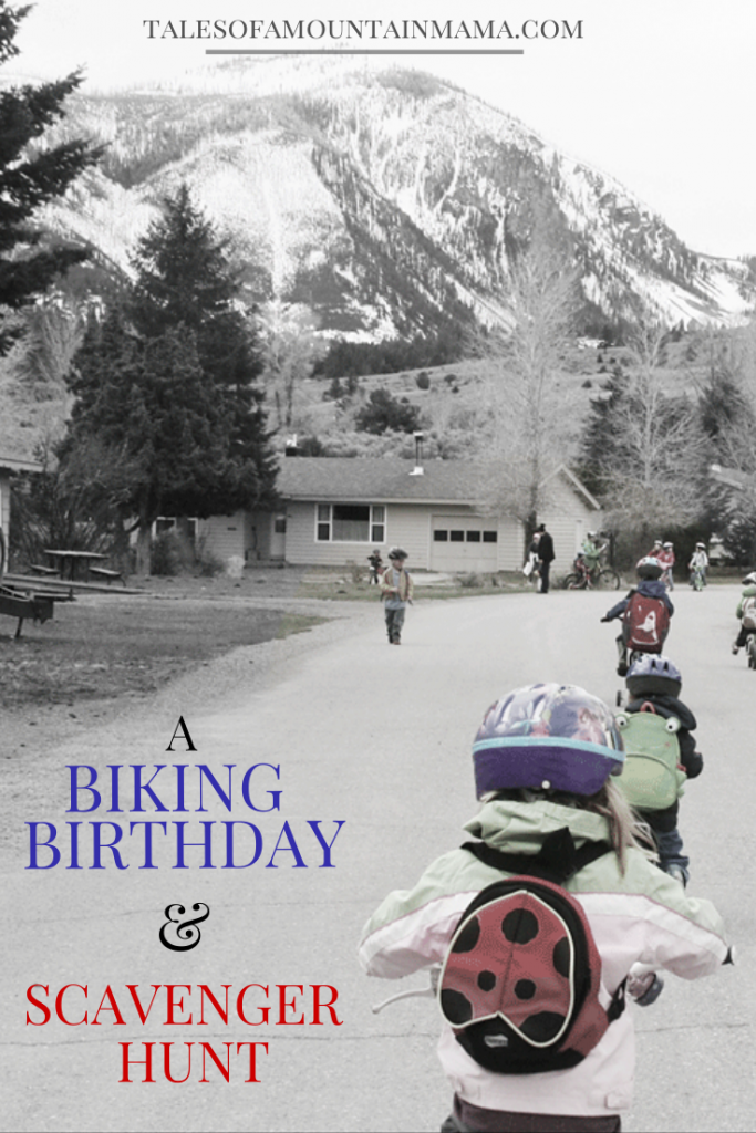 Active and Outdoor Birthday Parties – Biking Scavenger Hunt by Tales of a Mountain Mama