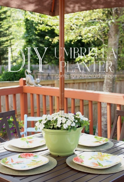 DIY Umbrella Planter by Confessions of a Do-It-Yourselfer