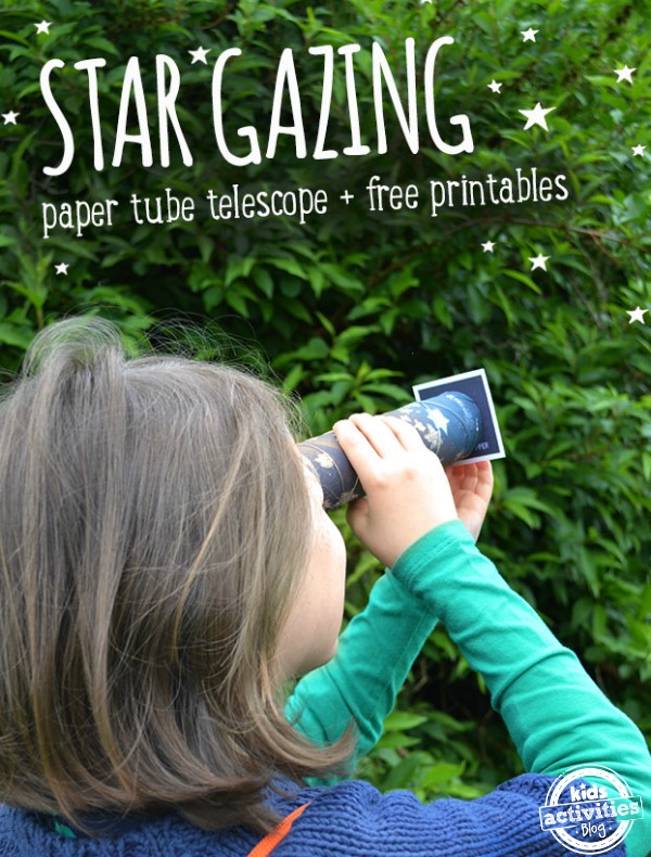 Make Your Own Telescope and Stargaze with Free Printables by Kids Activities Blog