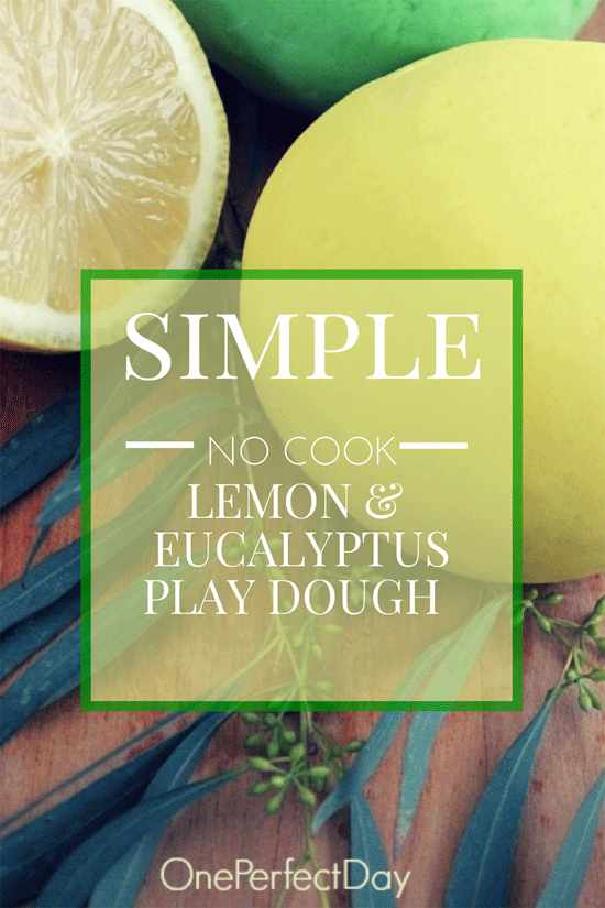 SImple No Bake Lemon and Eucalyptus Play Dough