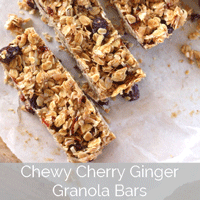 Chewy Cherry Ginger Granola Bars
