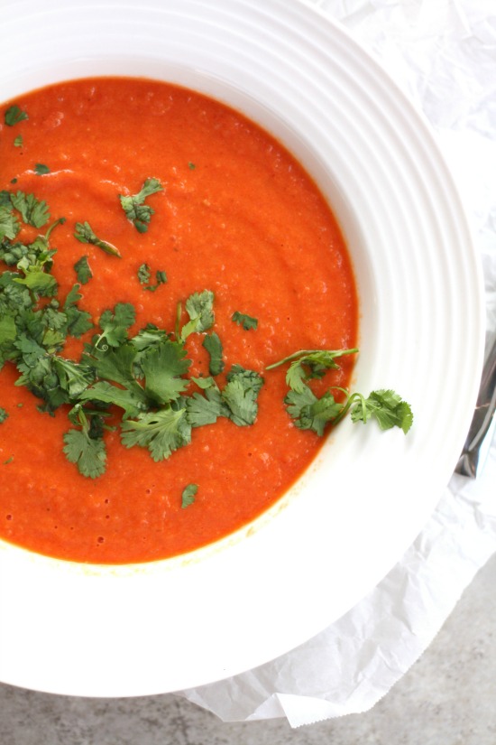 Easy Indian Spiced Tomato Lime Soup