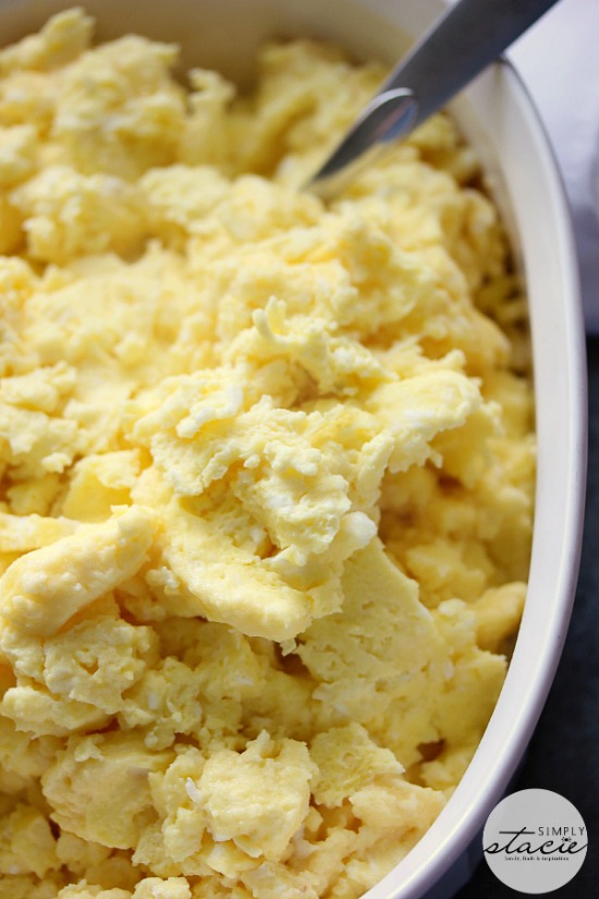 Oven Scrambled Eggs by Simply Stacie