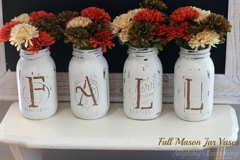 Fall Mason Jar Vases