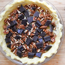 Bourbon Pecan Pie with Dark Chocolate