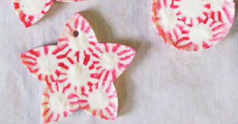 DIY Peppermint Candy Christmas Ornaments