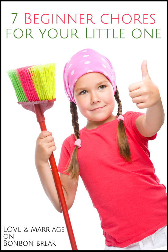 7 Beginner Chores for Your Little One - get them started today!