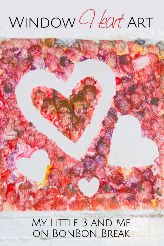 Window Heart Art for Valentine's Day