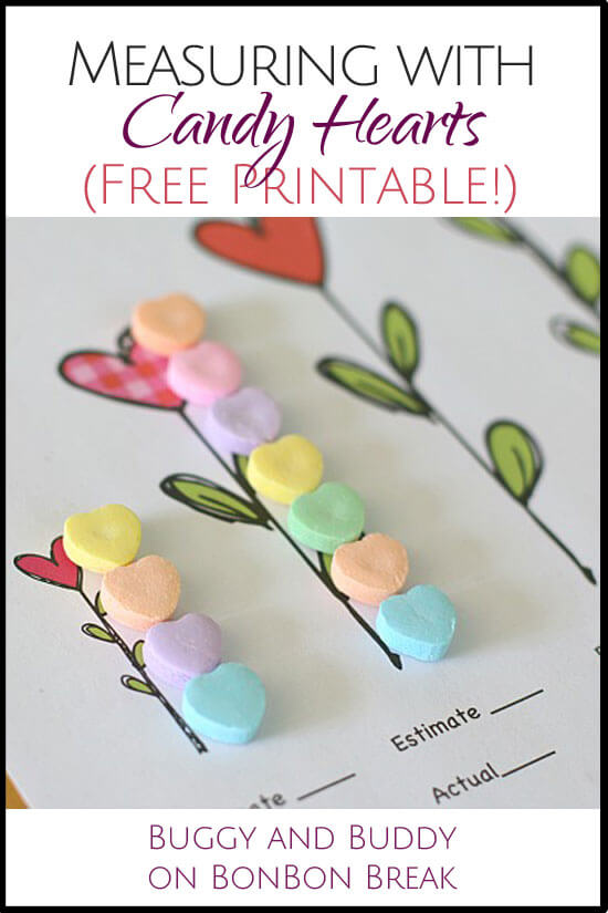 Measuring with Candy Hearts plus Free Printable