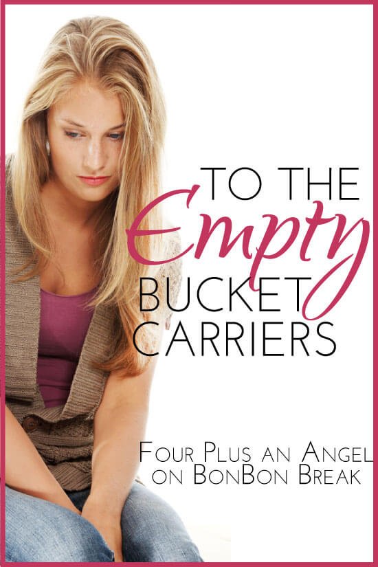 To the Empty Bucket Carriers by Jessica Watson of Four Plus an Angel