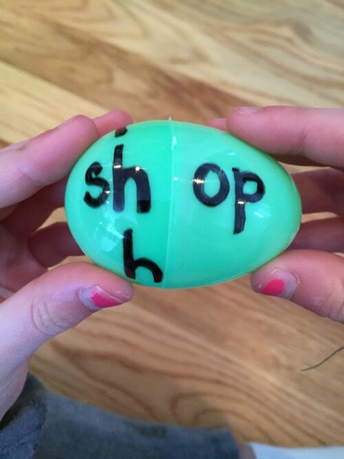 Easter Egg word family game for kids