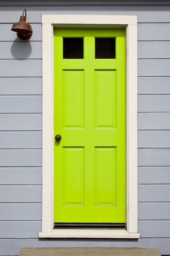 Improve the curb appeal of your home with a pop of color on your front door