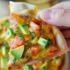 grilled nacho pizza