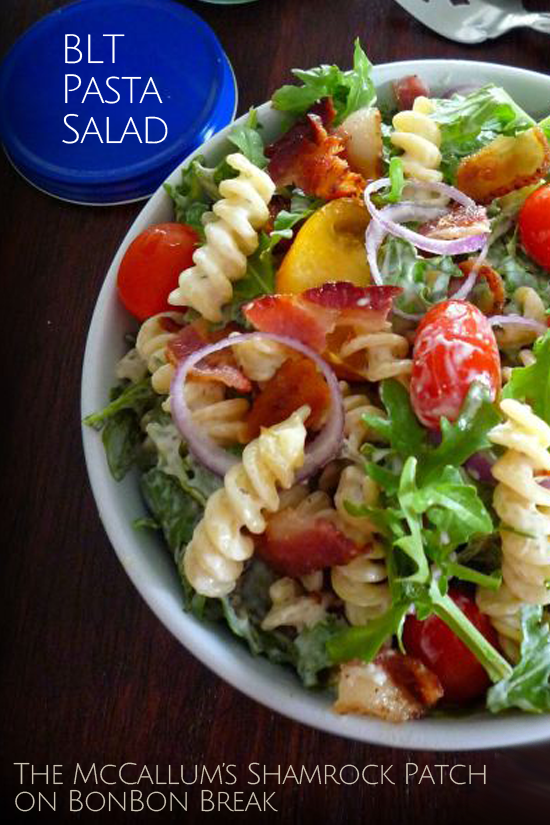 A BLT Pasta Salad - a quick and easy side dish that is perfect for summer