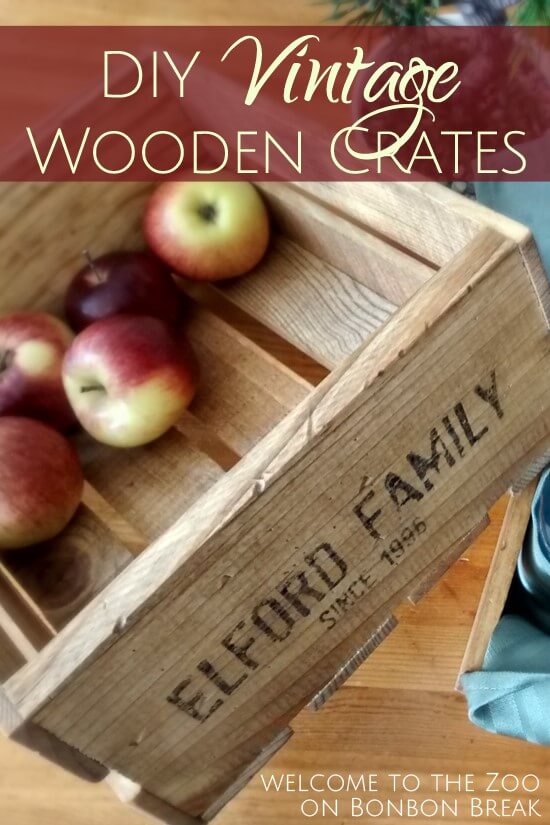 DIY Vintage Wooden Crates 