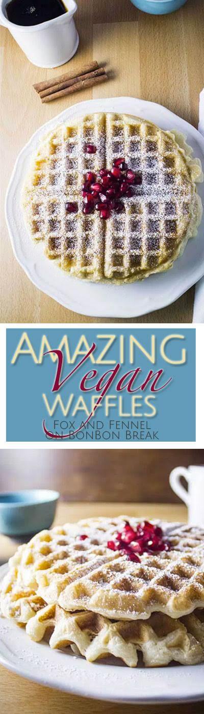 Unlike some vegan recipes with a long list of ingredients to compensate for the lack of dairy and eggs, this recipe's ingredient list is short and sweet. Whether you're vegan, allergic to eggs or dairy, or just love a good waffle, this recipe is a great one to try for its ease and quick preparation. 