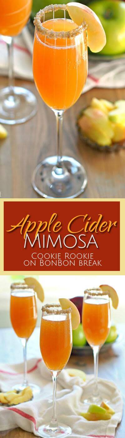 Apple Cider Mimosas are a perfect excuse for organizing brunch with friends. Why not, right? Happy fall!