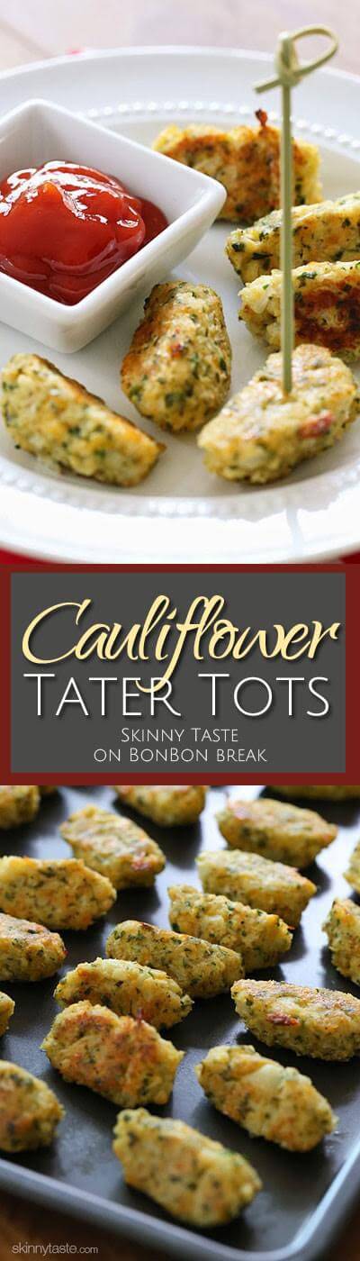 These kid-friendly cauliflower tots are so good, they won't realize they are eating cauliflower. They are great as a side dish and are easy to make.