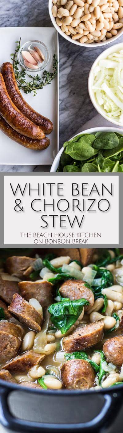 As the weather continues to cool, White Bean & Chorizo Stew will keep you warm, cozy, and completely satisfied. 