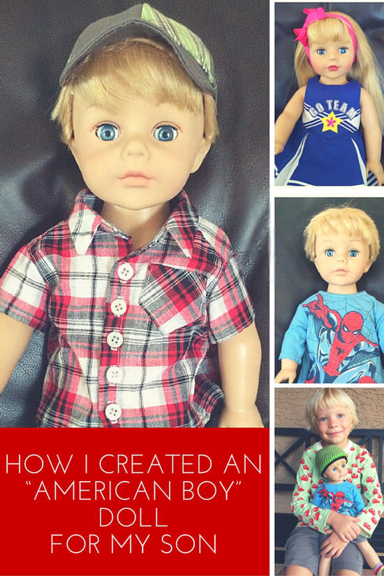Her son wanted an American Boy Doll, so she made it happen. Check out this simple transformation. Perfect boy birthday or Christmas gift!