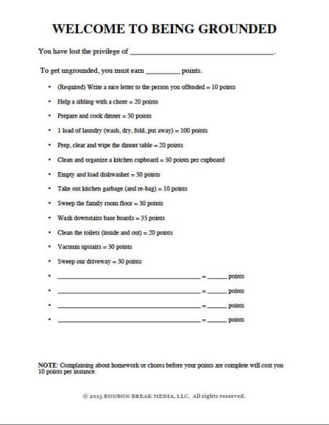 You’re Grounded and Now It’s Going to Sting {Printable} - BonBon Break