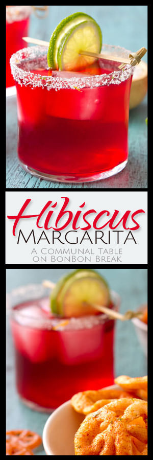 This fresh spin on a traditional margarita is the perfect summer cocktail. Hibiscus Margarita for the win!