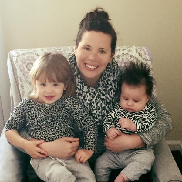 Caroline Kuhlman O'Neill and her two daughters via the author