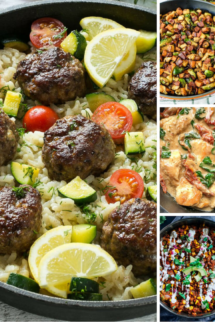 Delicious Skillet Recipes for Easy Dinners - these are perfect for busy weeknight dinners