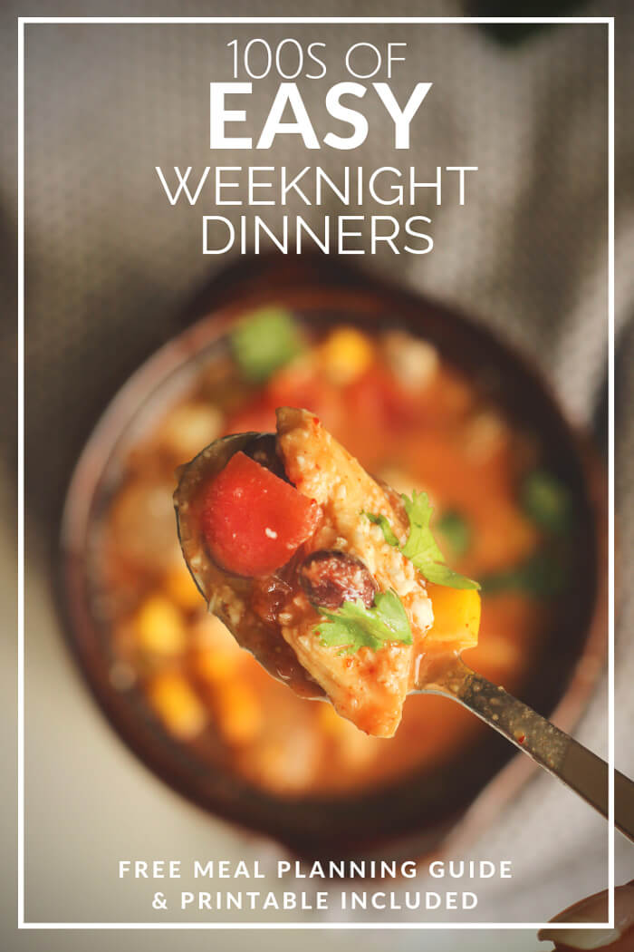 These easy weeknight dinners will make meal planning a breeze. This includes a meal planning guide and free printable meal plan and shopping list. 
